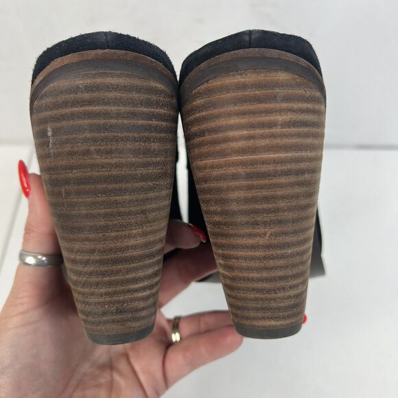 Sam Edelman Size 10 Alison Western Mule in Black Suede Evereve Stacked Heel - Picture 10 of 12